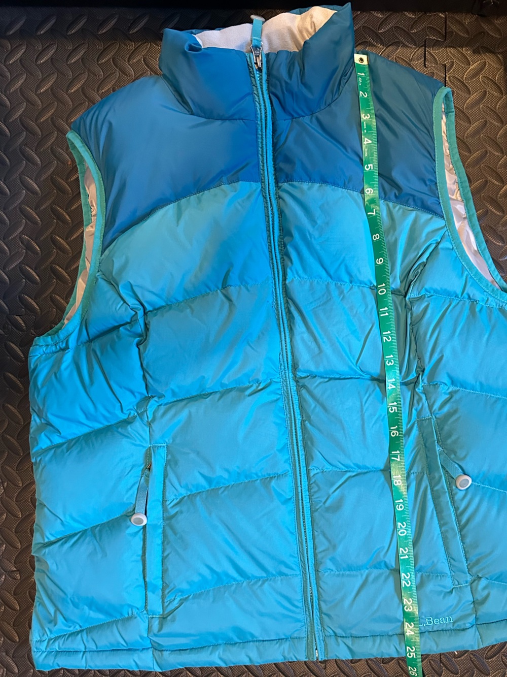 L.L. Bean // Goose Down Puffer Vest Women’s XL Blue Lightweight Full Zip - Picture 7 of 8